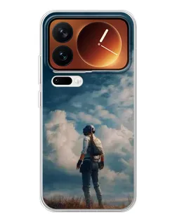 Чохол для Xiaomi 17 Pro з картинкою «Герой PUBG на скелі»