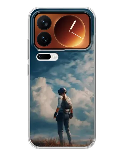 Чохол для Xiaomi 17 Pro з картинкою «Герой PUBG на скелі»