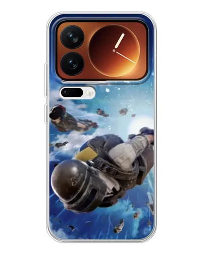 Чохол для Xiaomi 17 Pro з картинкою «Десант PUBG — стрибок»