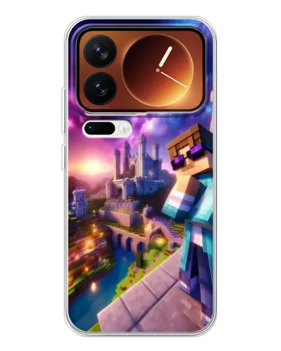 Чехол для Xiaomi 17 Pro с картинкой «Стив и космос» Чехол для Xiaomi 17 Pro с картинкой «Стив и космос»