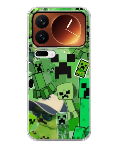 Чехол для Xiaomi 17 Pro с картинкой «Криперы Minecraft» Чехол для Xiaomi 17 Pro с картинкой «Криперы Minecraft»