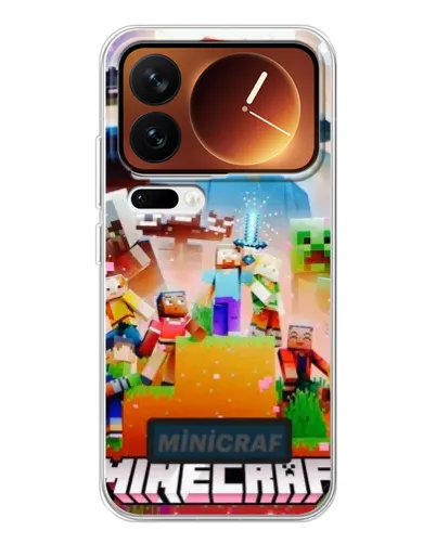 Чехол для Xiaomi 17 Pro с картинкой «Minecraft герои игры» Чехол для Xiaomi 17 Pro с картинкой «Minecraft герои игры»