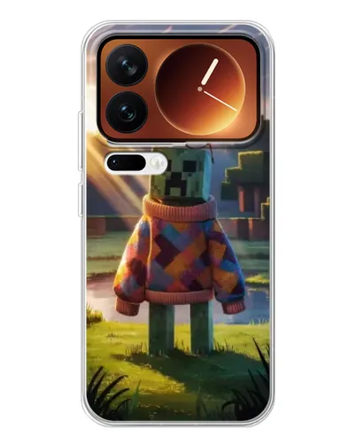 Чехол для Xiaomi 17 Pro с картинкой «Крипер в свитере» Чехол для Xiaomi 17 Pro с картинкой «Крипер в свитере»