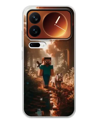 Чехол для Xiaomi 17 Pro с картинкой «Стив в лесу» Чехол для Xiaomi 17 Pro с картинкой «Стив в лесу»