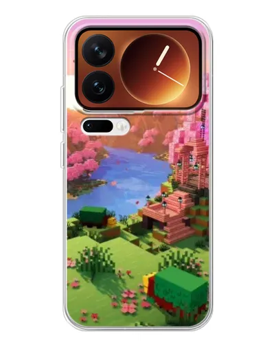 Чехол для Xiaomi 17 Pro с картинкой «Розовое дерево Minecraft» Чехол для Xiaomi 17 Pro с картинкой «Розовое дерево Minecraft»
