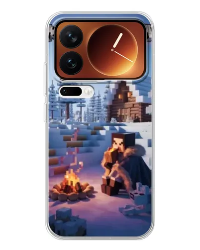 Чехол для Xiaomi 17 Pro с картинкой «Зимний Minecraft» Чехол для Xiaomi 17 Pro с картинкой «Зимний Minecraft»