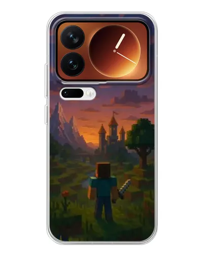 Чехол для Xiaomi 17 Pro с картинкой «Стив у башни» Чехол для Xiaomi 17 Pro с картинкой «Стив у башни»