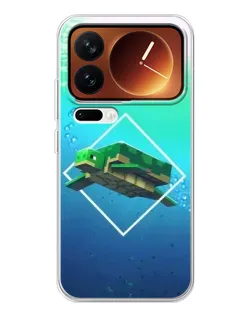 Чехол для Xiaomi 17 Pro с картинкой «Черепаха Minecraft»