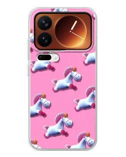 Чехол для Xiaomi 17 Pro с картинкой «Единороги на розовом» Чехол для Xiaomi 17 Pro с картинкой «Единороги на розовом»
