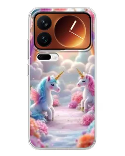Чехол для Xiaomi 17 Pro с картинкой «Радуга и единороги» Чехол для Xiaomi 17 Pro с картинкой «Радуга и единороги»