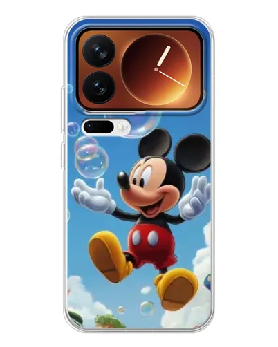 Чехол для Xiaomi 17 Pro с картинкой «Mickey и мыльные пузыри»