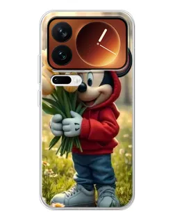 Чехол для Xiaomi 17 Pro с картинкой «Микки с тюльпанами» Чехол для Xiaomi 17 Pro с картинкой «Микки с тюльпанами»