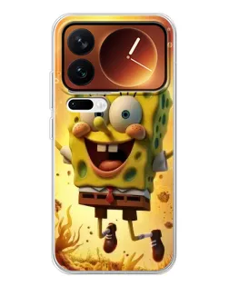 Чехол для Xiaomi 17 Pro с картинкой «Губка Боб прыгает» Чехол для Xiaomi 17 Pro с картинкой «Губка Боб прыгает»
