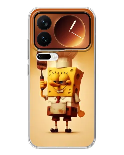 Чехол для Xiaomi 17 Pro с картинкой «Губка Боб повар»