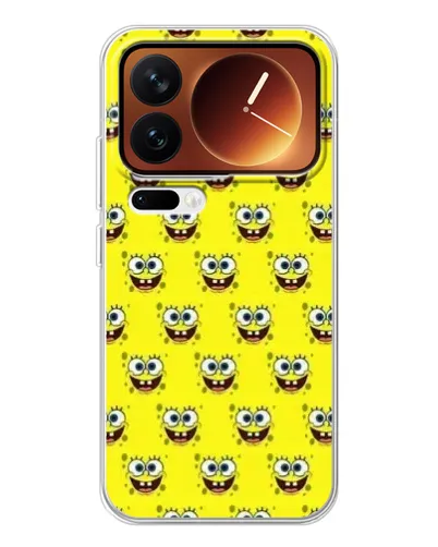 Чехол для Xiaomi 17 Pro с картинкой «Паттерн Губка Боб»