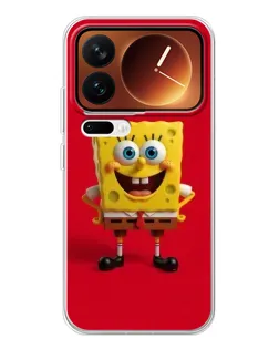 Чехол для Xiaomi 17 Pro с картинкой «Спанч Боб на красном» Чехол для Xiaomi 17 Pro с картинкой «Спанч Боб на красном»