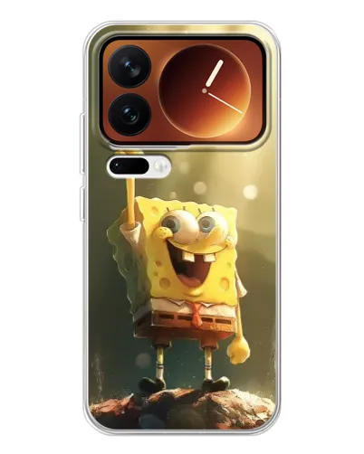 Чехол для Xiaomi 17 Pro с картинкой «Сияющий Спанч Боб»