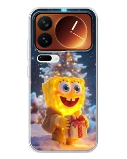 Чехол для Xiaomi 17 Pro с картинкой «Рождественский Спанч Боб» Чехол для Xiaomi 17 Pro с картинкой «Рождественский Спанч Боб»