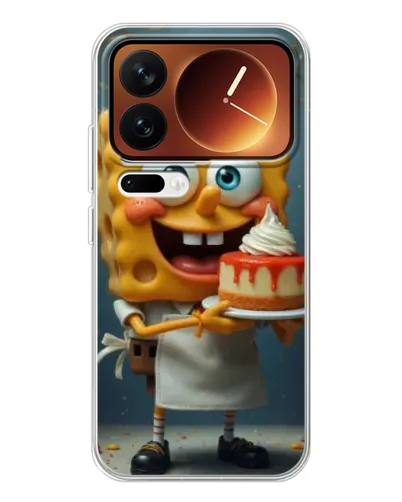 Чехол для Xiaomi 17 Pro с картинкой «Повар Спанч Боб»