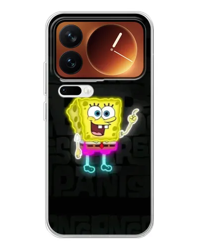 Чехол для Xiaomi 17 Pro с картинкой «Неоновый Губка Боб»