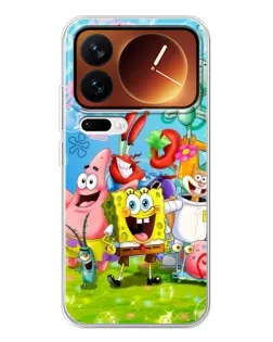 Чехол для Xiaomi 17 Pro с картинкой «Губка Боб и друзья» Чехол для Xiaomi 17 Pro с картинкой «Губка Боб и друзья»