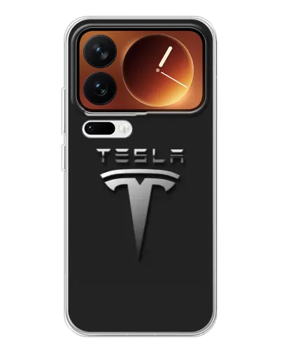 Чохол для Xiaomi 17 Pro з картинкою «Сталевий логотип Tesla»