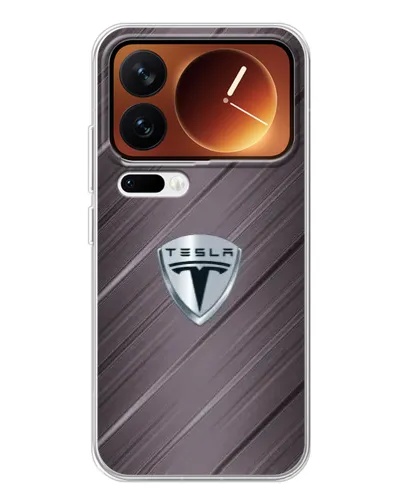 Чохол для Xiaomi 17 Pro з картинкою «Металева текстура Tesla»