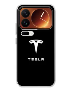 Чохол для Xiaomi 17 Pro з картинкою «Tesla White Logo»