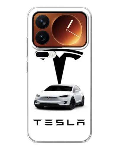 Чохол для Xiaomi 17 Pro з картинкою «Tesla White Style»
