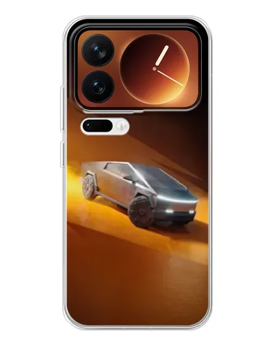Чохол для Xiaomi 17 Pro з картинкою «Cybertruck у пустелі»