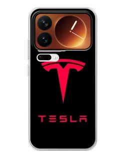 Чохол для Xiaomi 17 Pro з картинкою «Tesla Red Logo»
