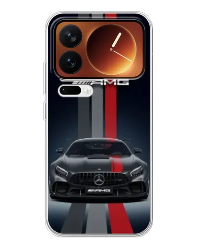 Чехол для Xiaomi 17 Pro с картинкой «Mercedes — белый карбон»
