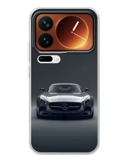 Чехол для Xiaomi 17 Pro с картинкой «Mercedes на черном» Чехол для Xiaomi 17 Pro с картинкой «Mercedes на черном»