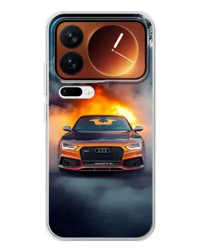 Чохол для Xiaomi 17 Pro з картинкою «Audi у вогняному диму» Чохол для Xiaomi 17 Pro з картинкою «Audi у вогняному диму»
