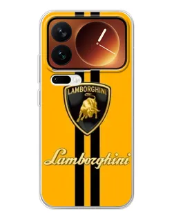 Чохол для Xiaomi 17 Pro з картинкою «Lamborghini Stripe жовтий»
