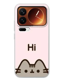 Чехол для Xiaomi 17 Pro с картинкой «Пушин говорит Hi» Чехол для Xiaomi 17 Pro с картинкой «Пушин говорит Hi»