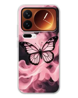 Чохол для Xiaomi 17 Pro з картинкою «Метелик у диму»