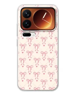 Чохол для Xiaomi 17 Pro з картинкою «Рожеві бантики Coquette»