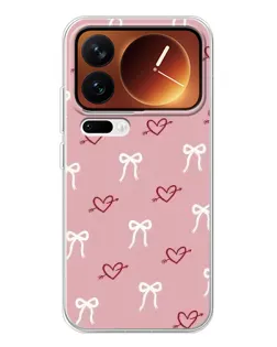 Чохол для Xiaomi 17 Pro з картинкою «Серця та банти»