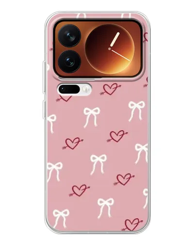 Чохол для Xiaomi 17 Pro з картинкою «Серця та банти» Чохол для Xiaomi 17 Pro з картинкою «Серця та банти»