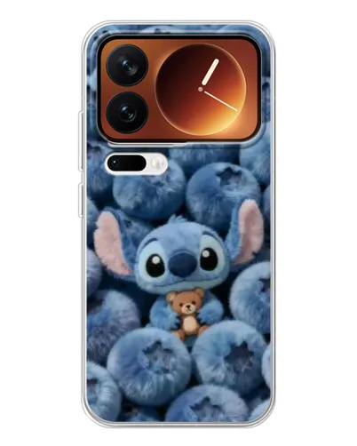 Чехол для Xiaomi 17 Pro с картинкой «Стич и голубика» Чехол для Xiaomi 17 Pro с картинкой «Стич и голубика»