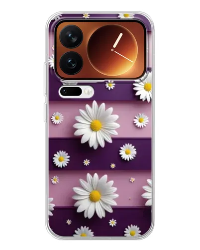 Чохол для Xiaomi 17 Pro з картинкою «Ромашки на фіолетовому» Чохол для Xiaomi 17 Pro з картинкою «Ромашки на фіолетовому»