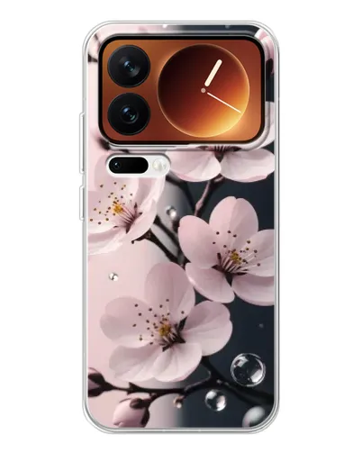 Чехол для Xiaomi 17 Pro с картинкой «Нежная сакура и капли» Чехол для Xiaomi 17 Pro с картинкой «Нежная сакура и капли»