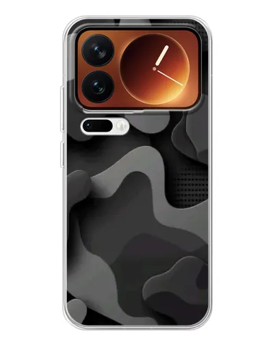 Чехол для Xiaomi 17 Pro с картинкой «Темный абстрактный камуфляж»