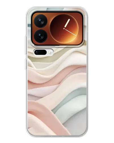 Чехол для Xiaomi 17 Pro с картинкой «Пастельные нежные волны»