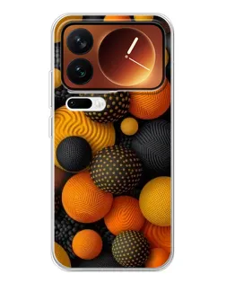 Чехол для Xiaomi 17 Pro с картинкой «Объемные оранжевые сферы» Чехол для Xiaomi 17 Pro с картинкой «Объемные оранжевые сферы»