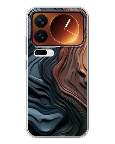 Чехол для Xiaomi 17 Pro с картинкой «Цветные волны каньона»