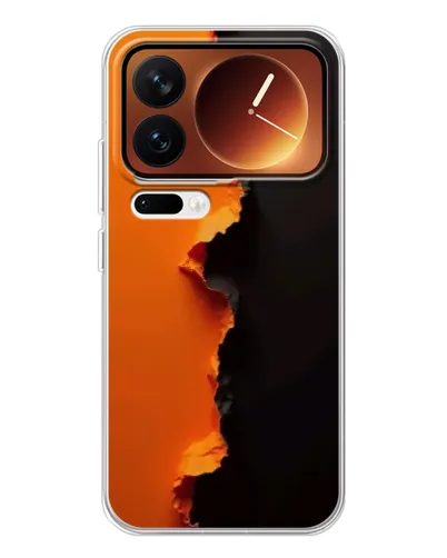 Чехол для Xiaomi 17 Pro с картинкой «Оранжевый разлом»