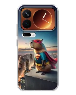 Чехол для Xiaomi 17 Pro с картинкой «Капи-мен супергерой» Чехол для Xiaomi 17 Pro с картинкой «Капи-мен супергерой»