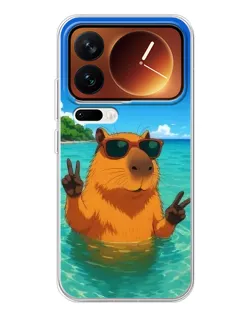 Чехол для Xiaomi 17 Pro с картинкой «Морская капибара» Чехол для Xiaomi 17 Pro с картинкой «Морская капибара»